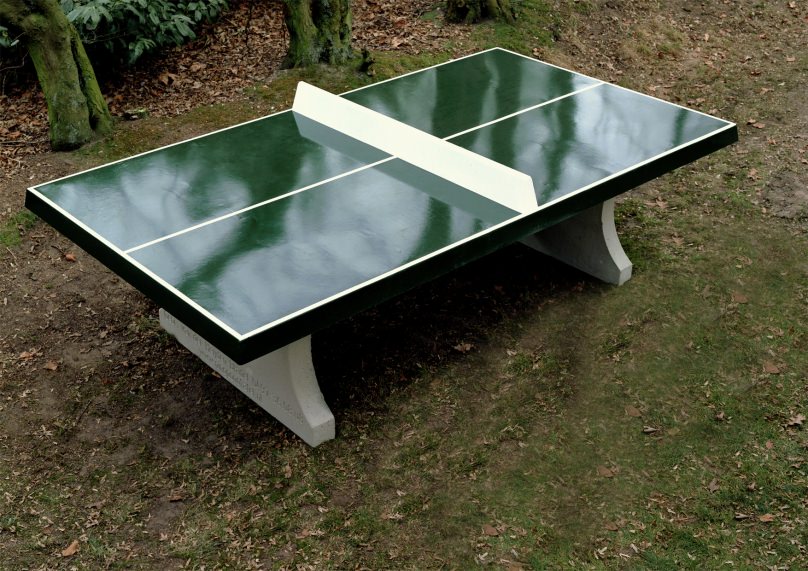 Betonnen pingpongtafel groen