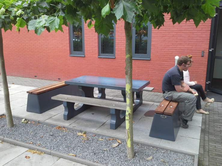 Banc DeLuxe en anthracite laqué