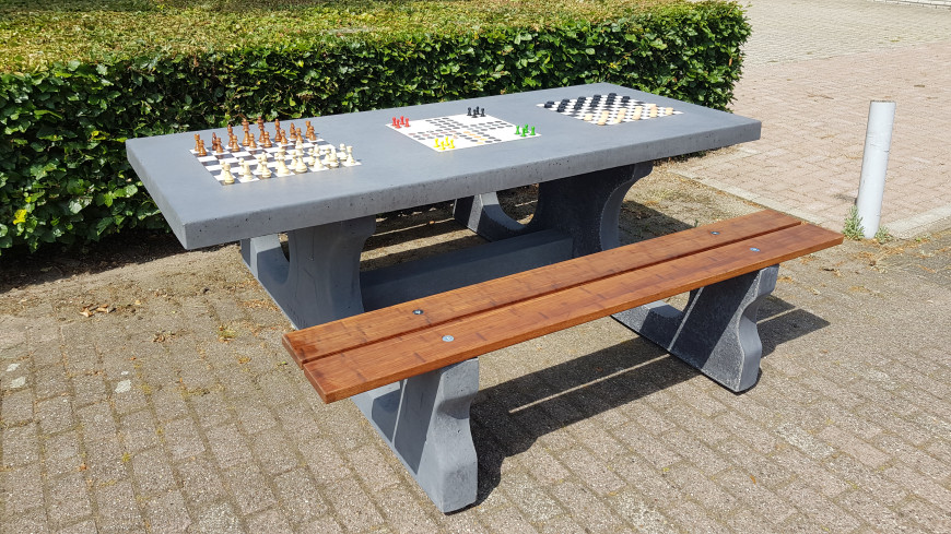 Table de ping-pong d'extérieur anthracite en béton - HeBlad