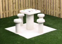 Table de jeu Ludo en béton naturel