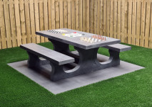 Table Multi-jeux (1-3-2) Standard béton anthracite