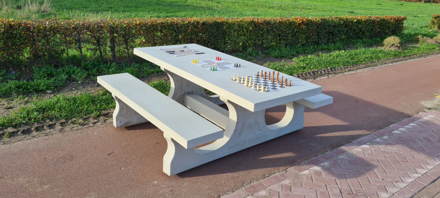 Table Multi-jeux (1-3-4) Standard Beton Naturel