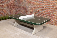 Table de tennis de table en béton arrondie