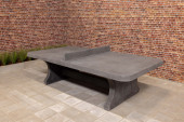 Table de ping-pong béton anthracite, angles arrondis