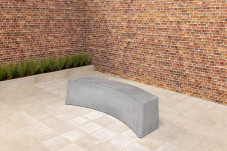 Banc Standard ovale en béton anthracite