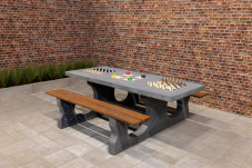 Table Multi-jeux (1-3-2) DeLuxe béton anthracite