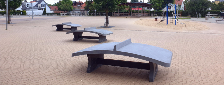 Table de foot-volley Anthracite-Béton