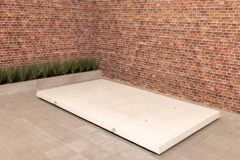 Plaque de fond en béton pour table de ping pong