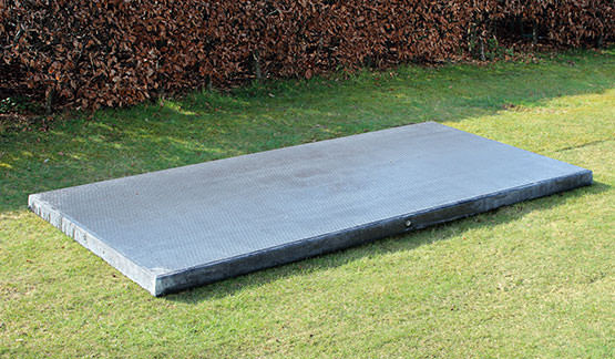 Plaque de fond en béton couleur anthracite