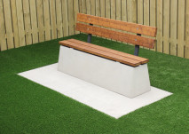 Banc DeLuxe en béton, avec dossier