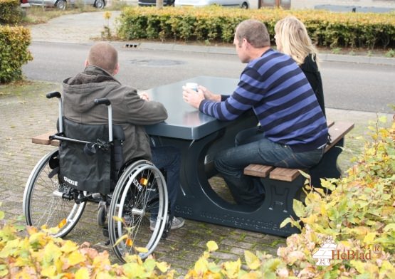 Ensemble pique-nique DeLuxe anthracite laqué, accessible aux fauteuils roulants