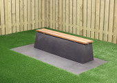 Banc DeLuxe en béton anthracite