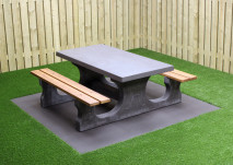 Ensemble de pique-nique DeLuxe béton anthracite