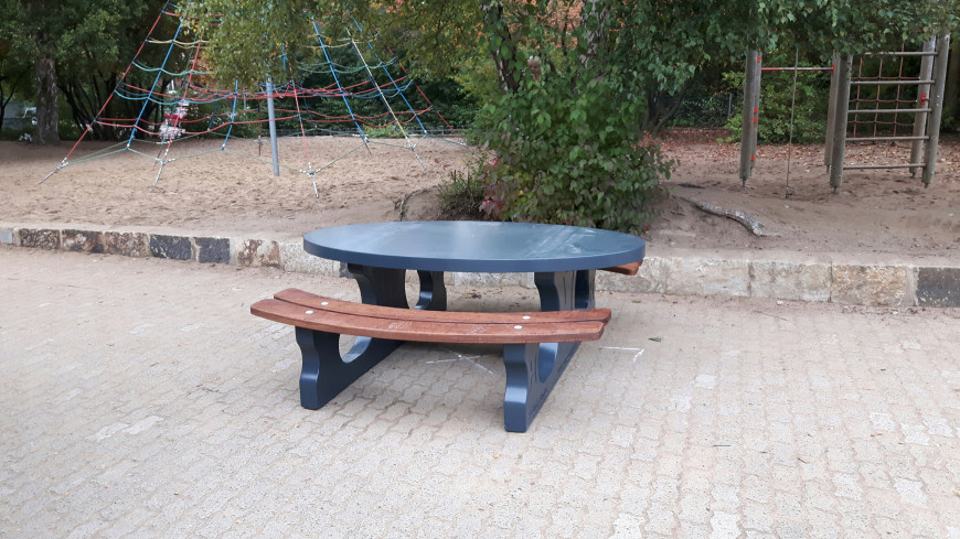 Ensemble pique-nique DeLuxe anthracite ovale