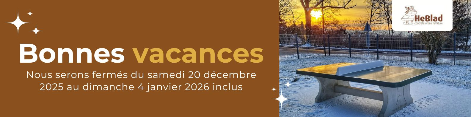 Fermeture hivernale 2025-2026